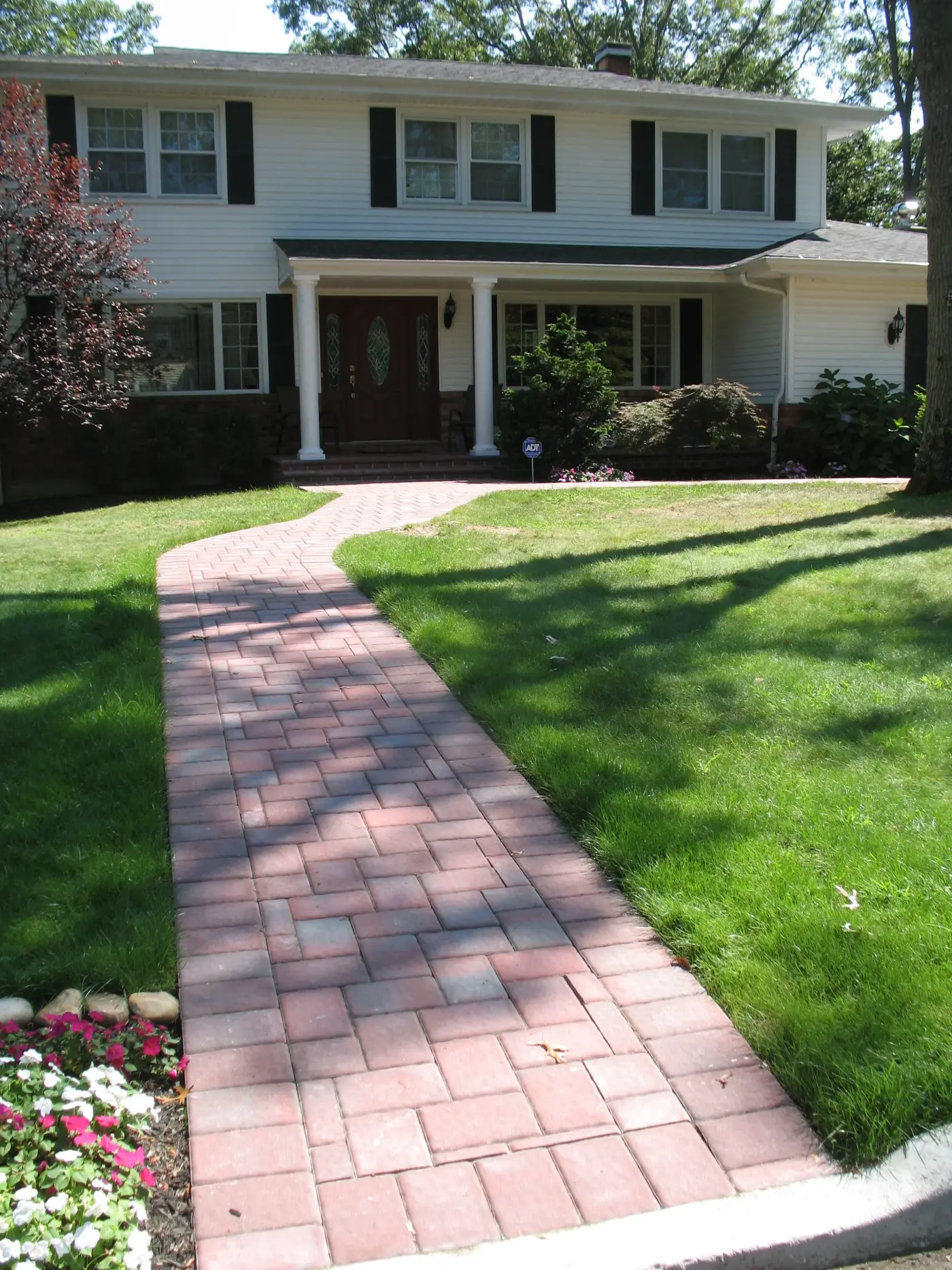 Estate driveway — paver installation