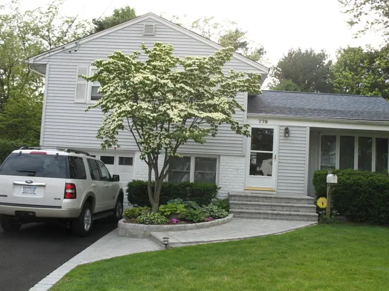 Entry stoop with architectural detail