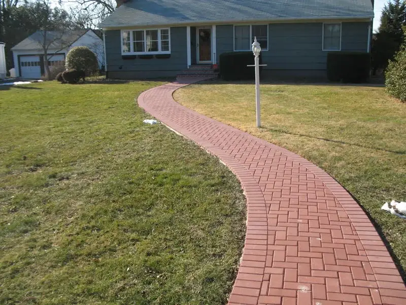 Premium paver garden path